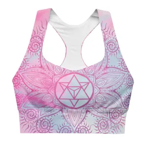 Soul Star Chakra Mandala Longline Sports Bra by Goddess Swag