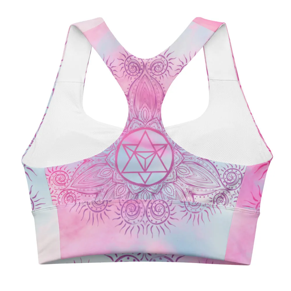 Soul Star Chakra Mandala Longline Sports Bra by Goddess Swag