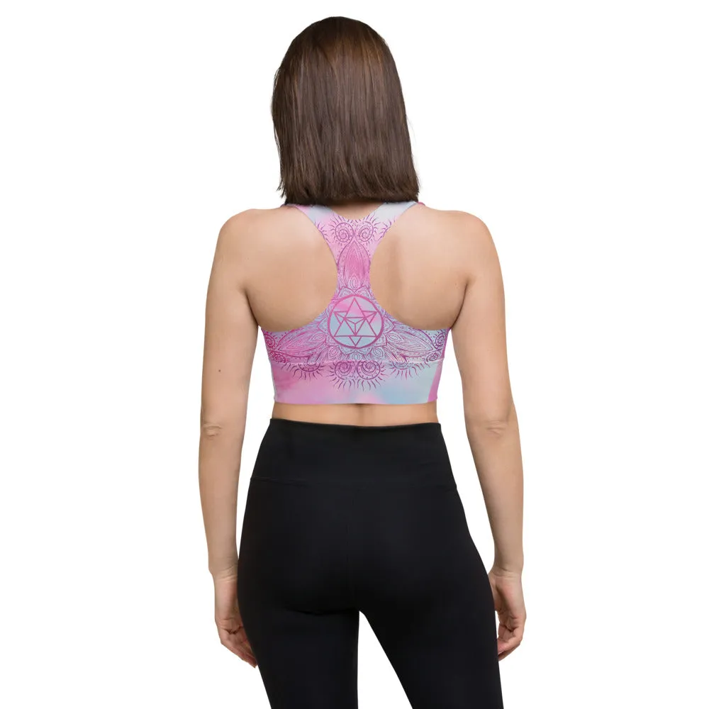Soul Star Chakra Mandala Longline Sports Bra by Goddess Swag