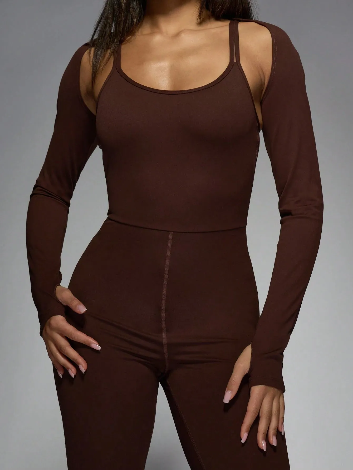 Spaghetti Strap Fitted Jumpsuit with Bolero – Chic & Elegant Outfit