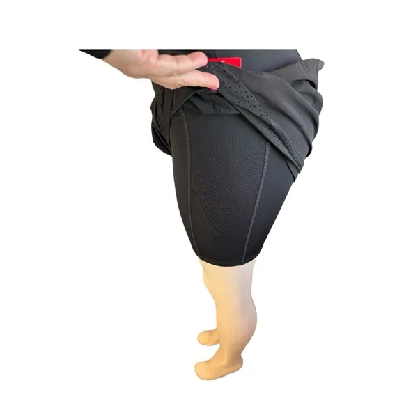 SPANX GET MOVING SHORTS Women's Black Athletic Built In Compression Medium‎