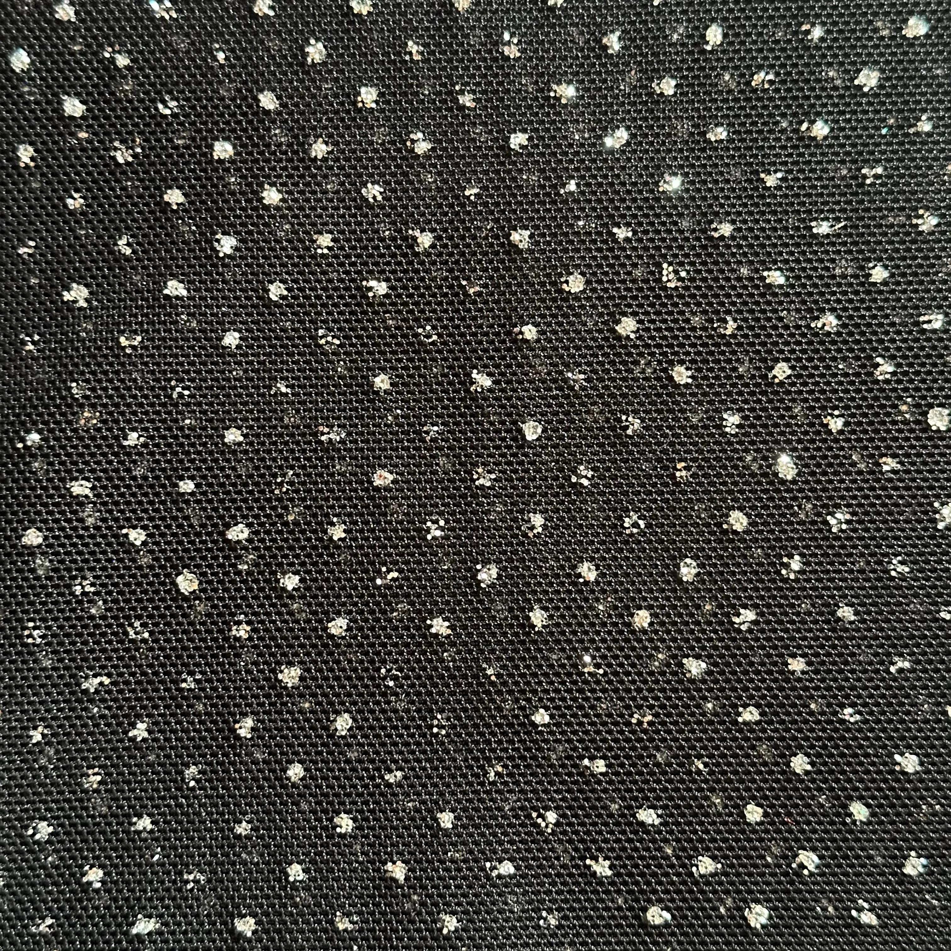 Sparkling Black Nylon Glitter  Mesh | Spandex Palace