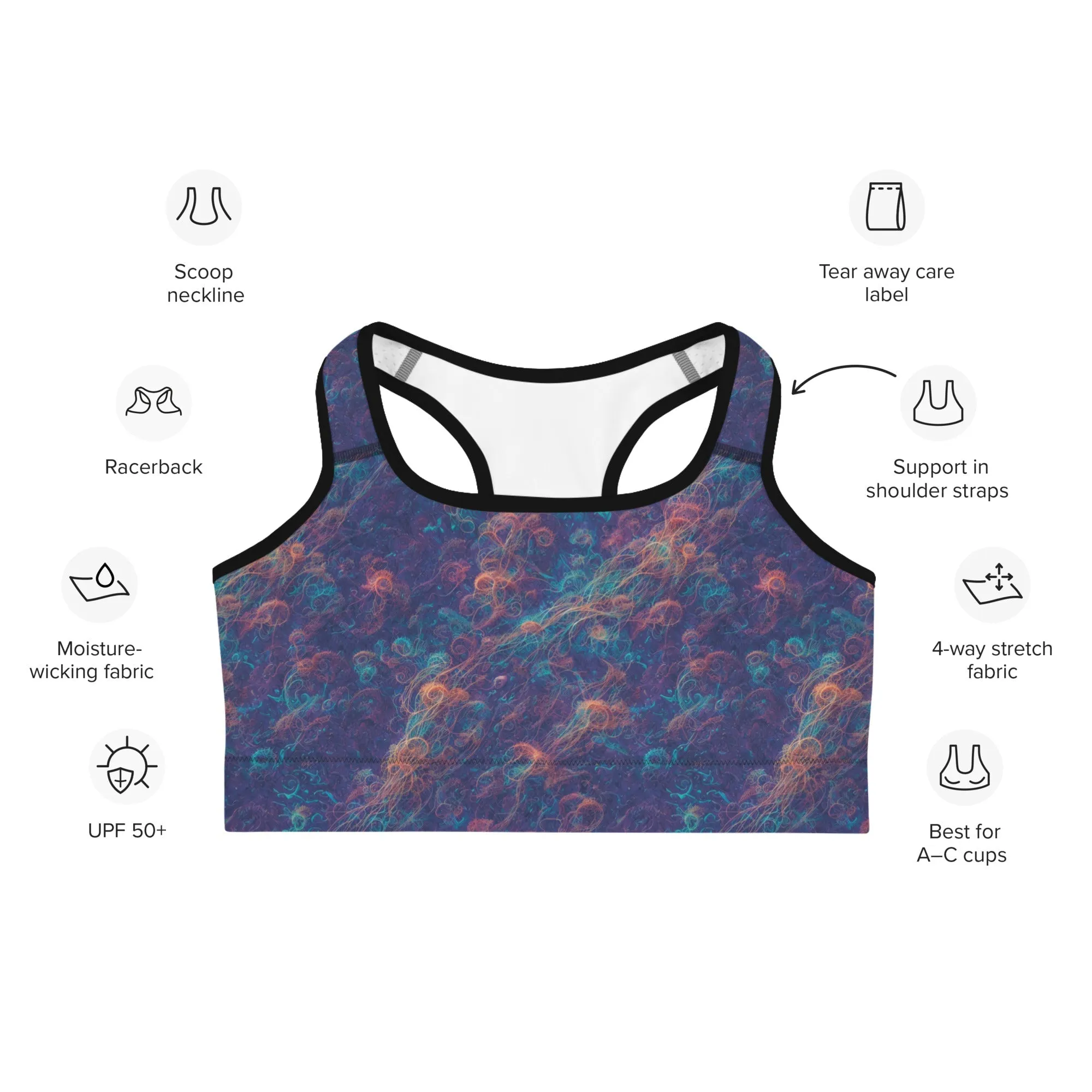 Sports bra - Galactic Tangle