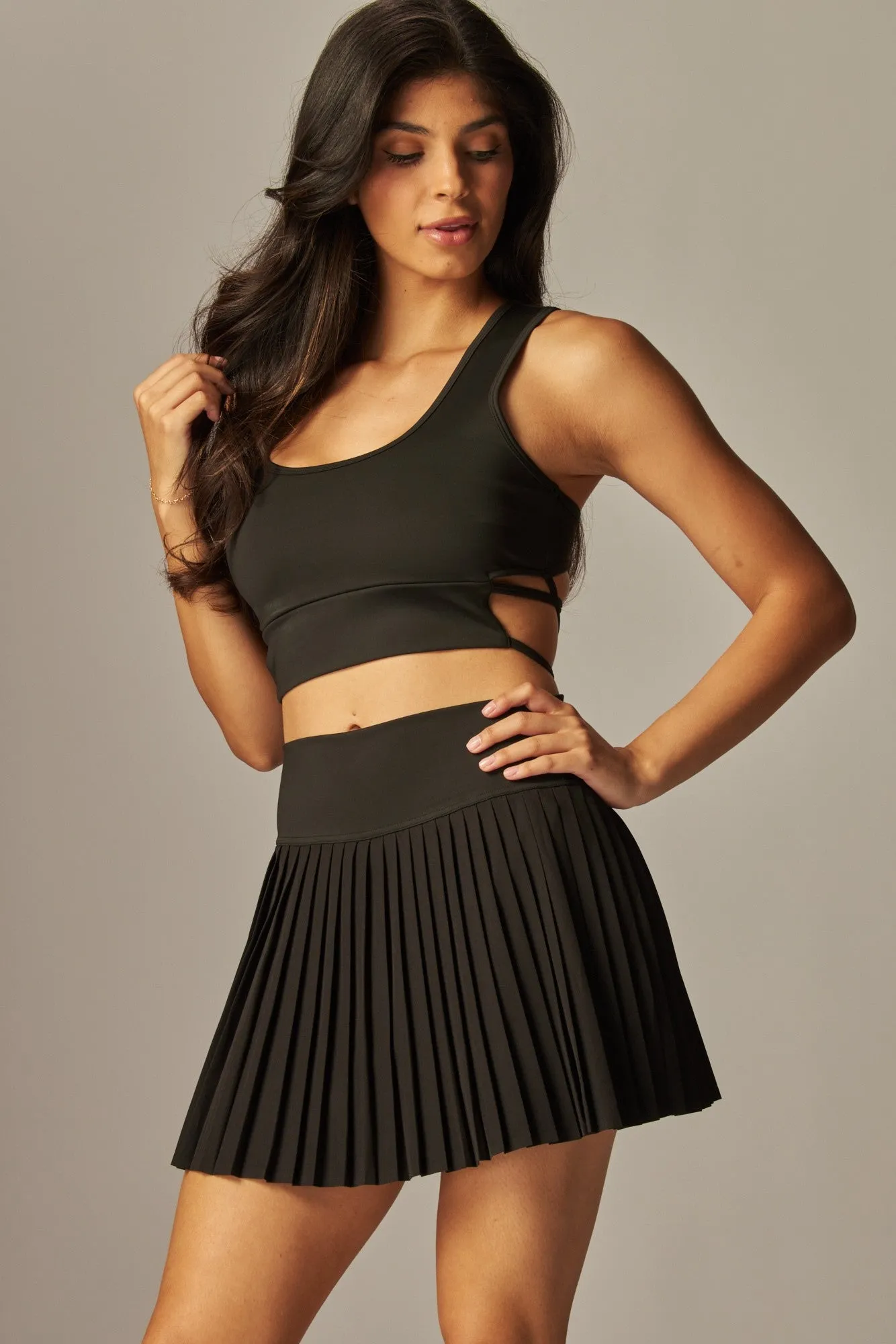 Sporty Chic Pleated Skort