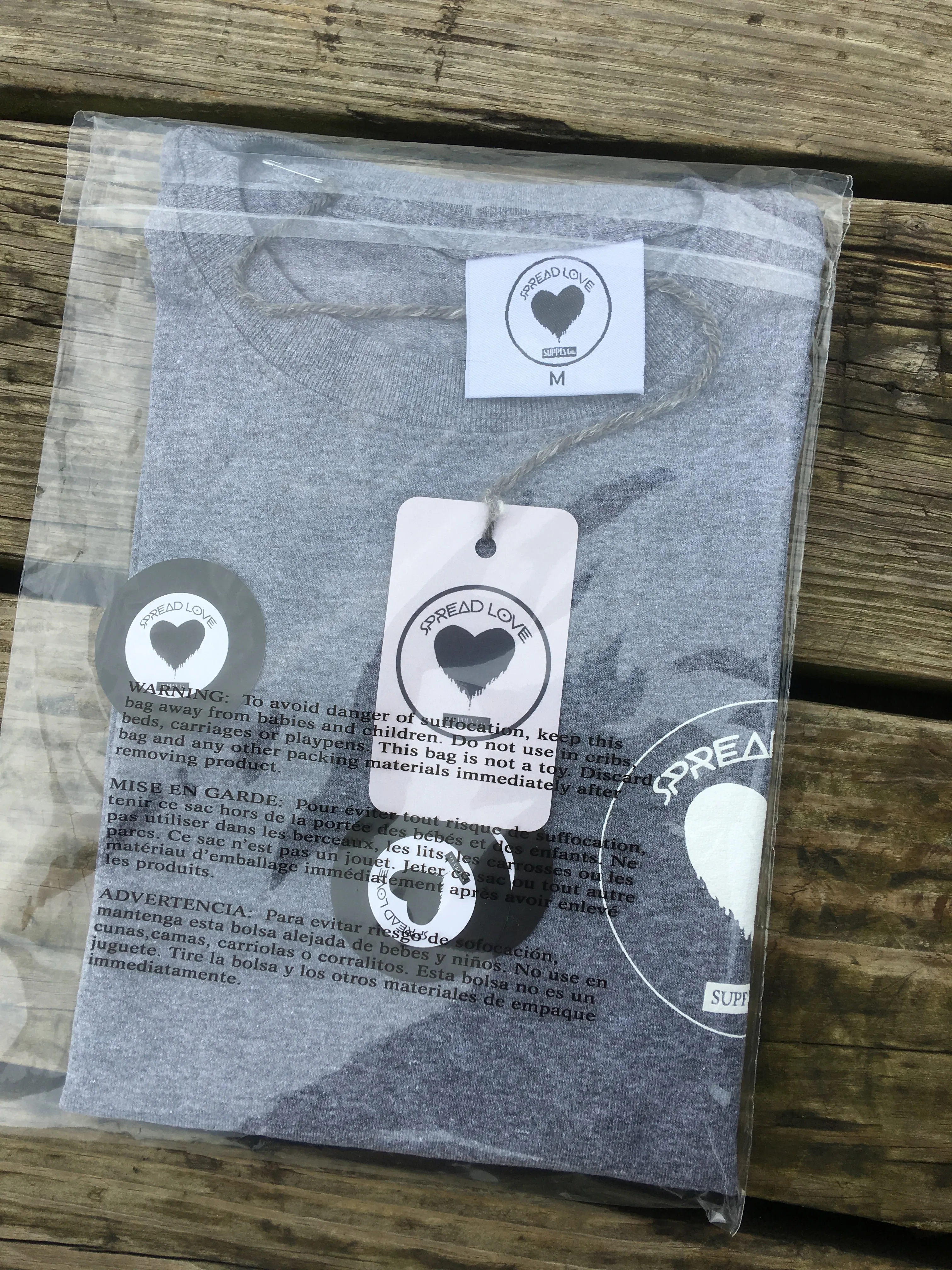 Spread Love Classic Graphic Tee (Heather Grey)