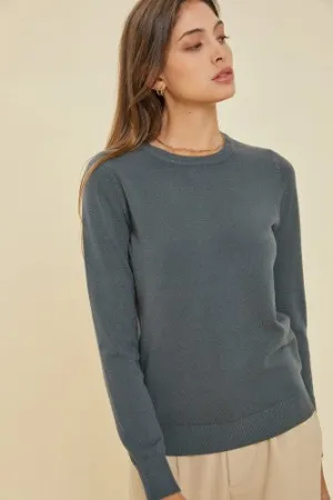 Spruce Classic Sweater with Ribbed Ends