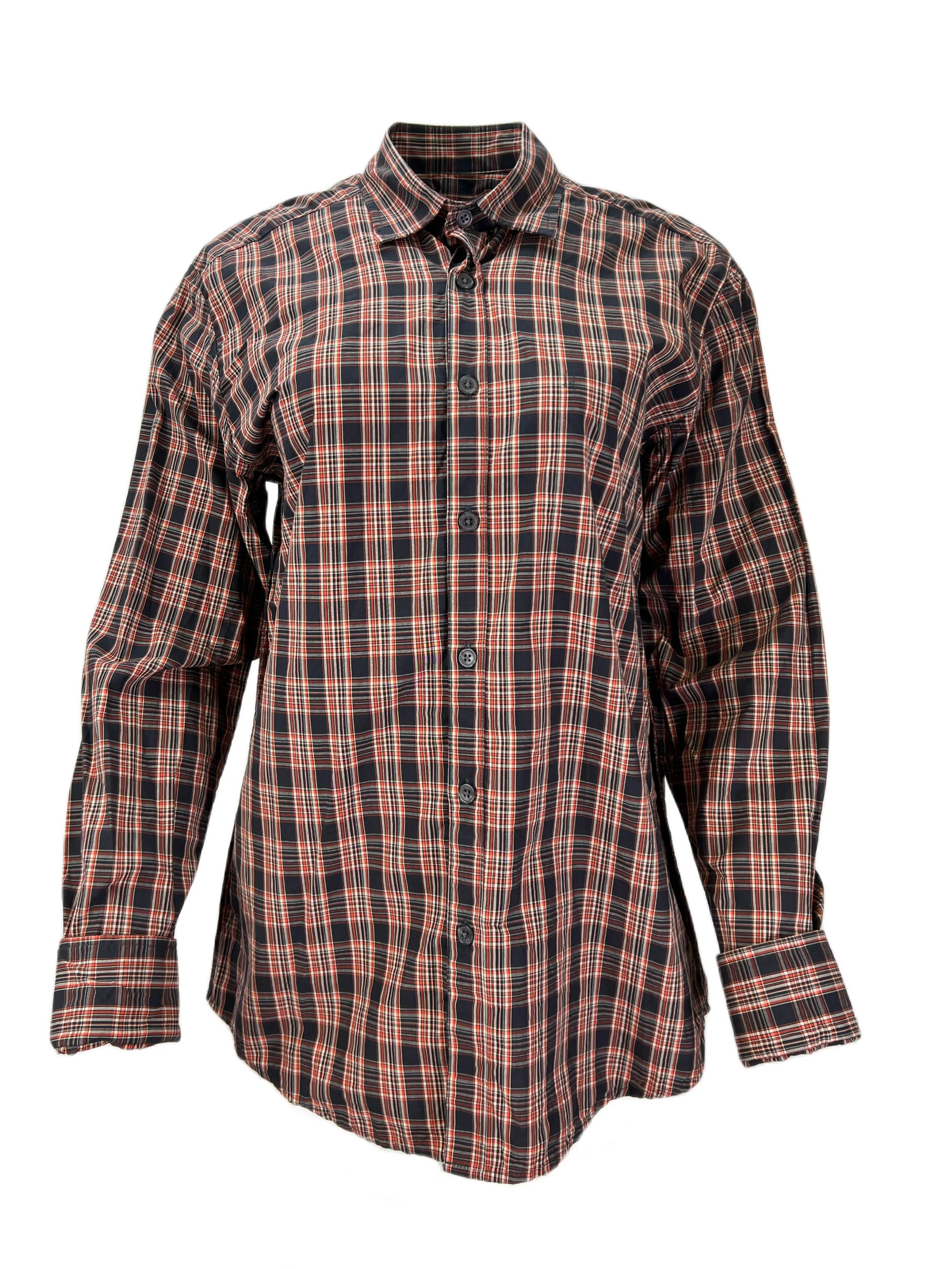STEVEN ALAN Women's Black Plaid Long Sleeve Casual Shirt Sz M NWOT