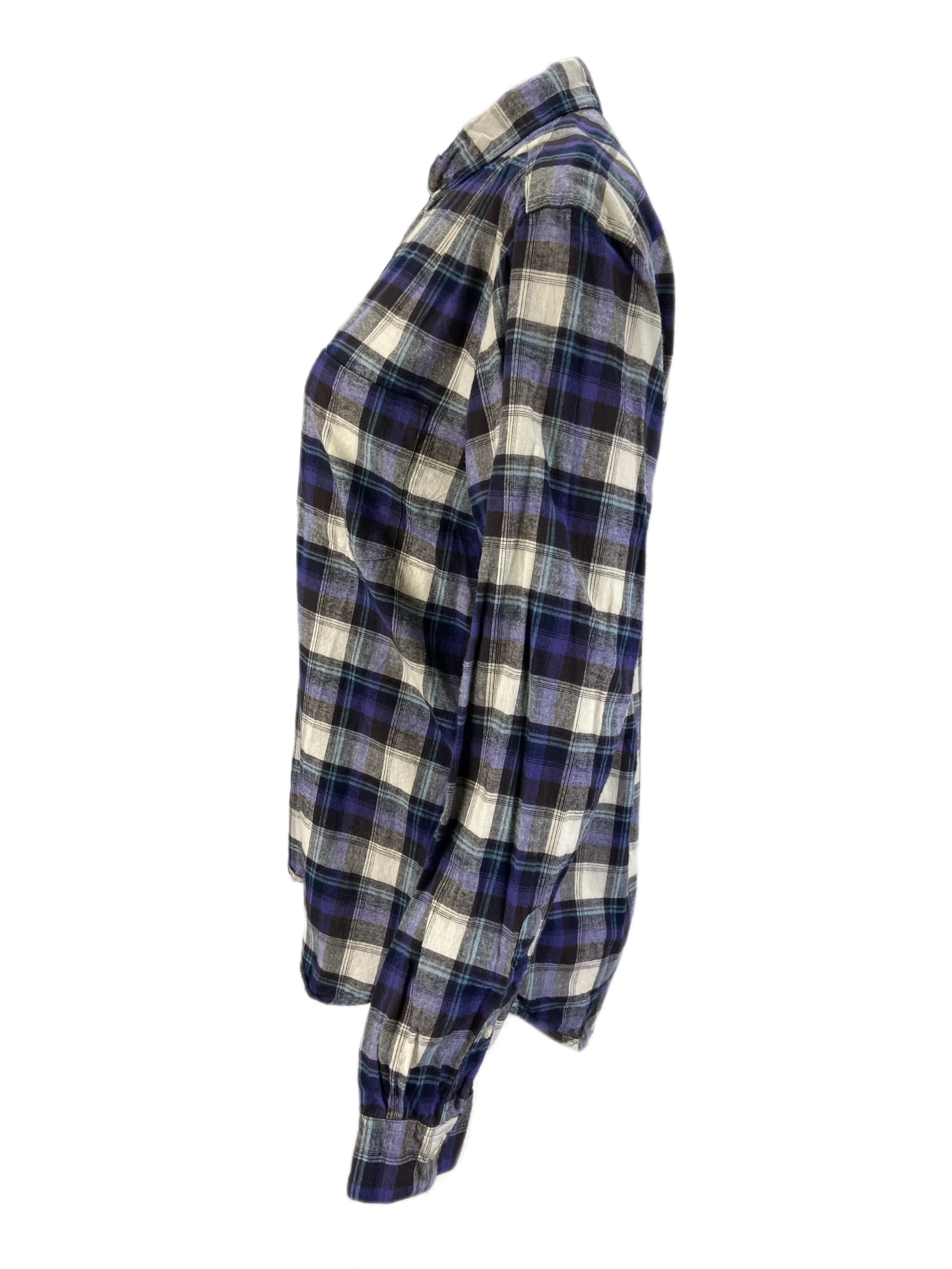 STEVEN ALAN Women's Multicolor Long Sleeve Plaid Casual Shirt Sz XS NWOT