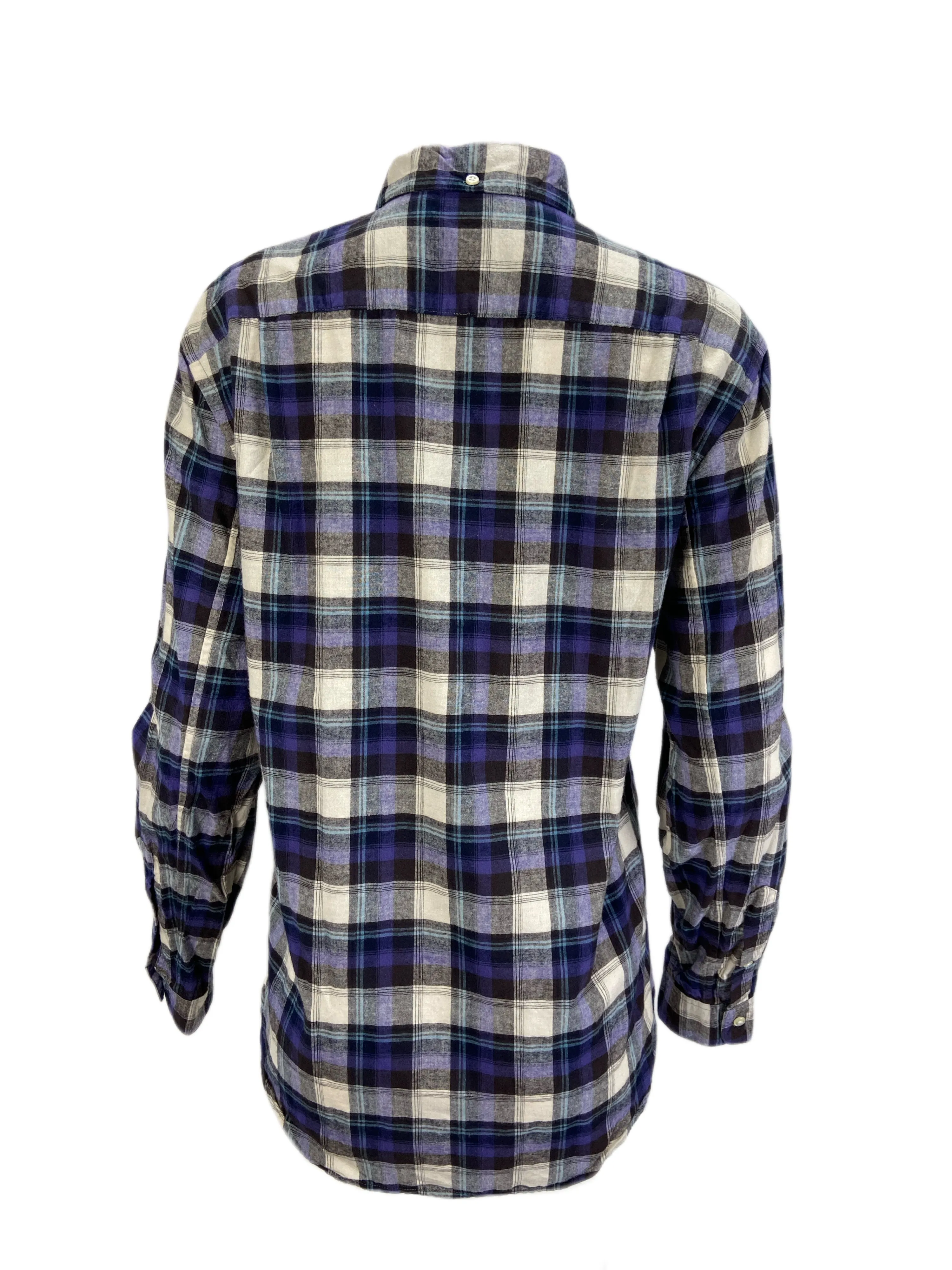 STEVEN ALAN Women's Multicolor Long Sleeve Plaid Casual Shirt Sz XS NWOT