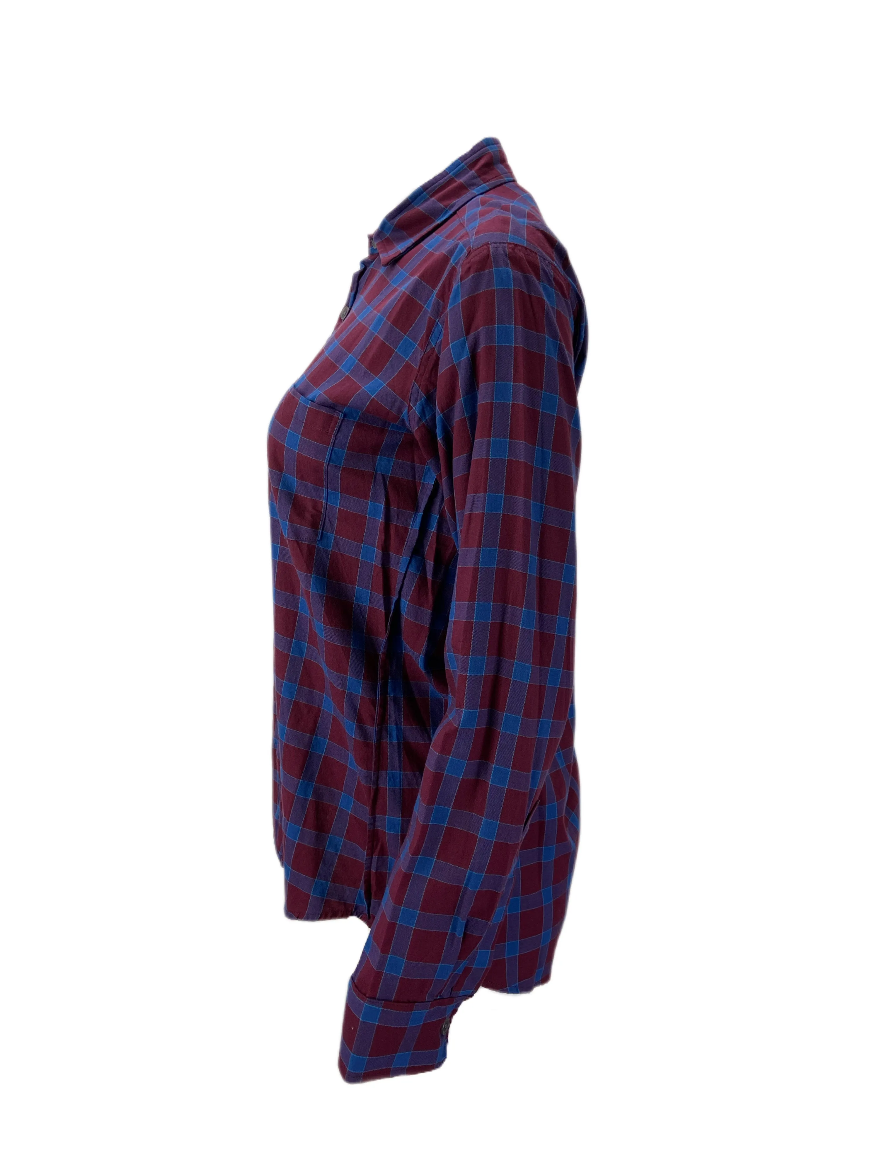 STEVEN ALAN Women's Red Long Sleeve Plaid Casual Shirt Sz S NWOT
