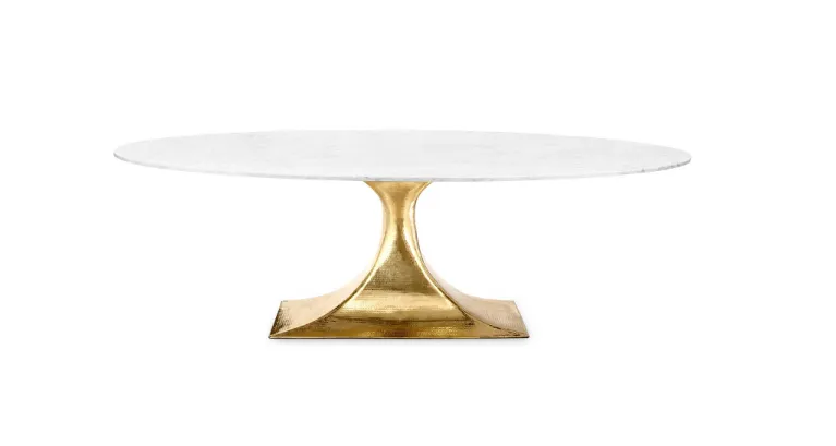 Stockholm Oval Dining Table Base - Brass - Large