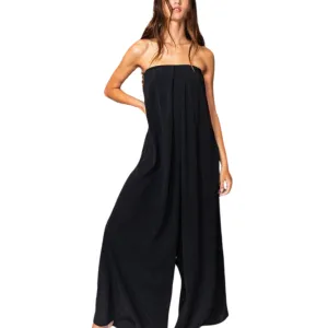 Strapless Flowy Jumpsuit - Black