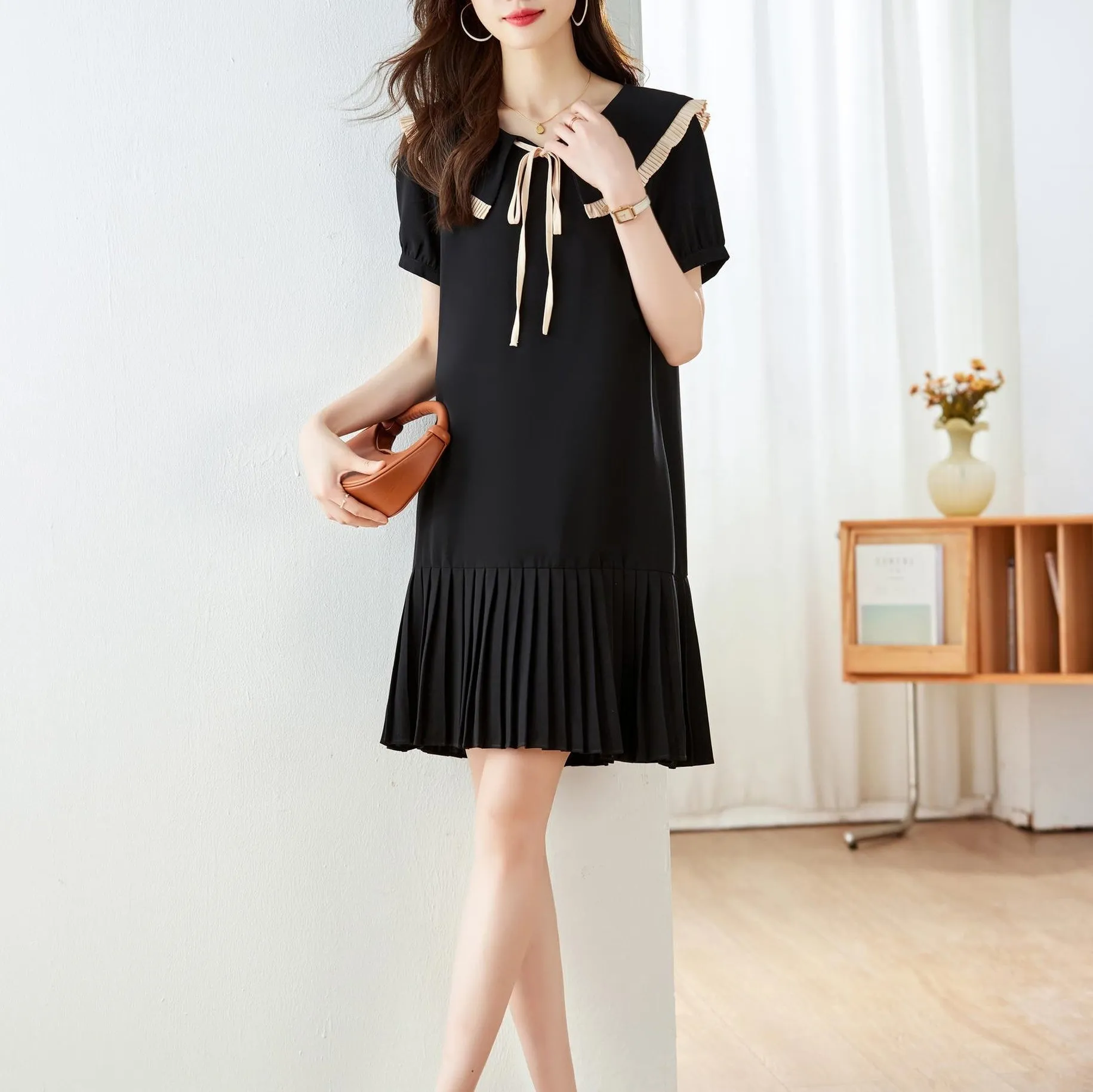 Stylish A-line Dress Featuring a Flattering Design