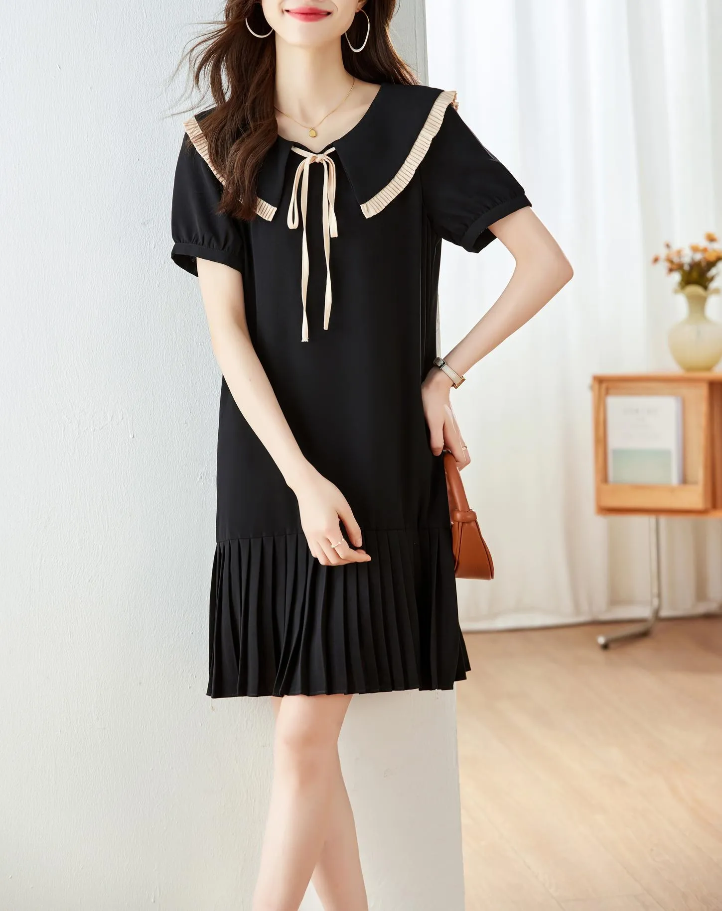 Stylish A-line Dress Featuring a Flattering Design