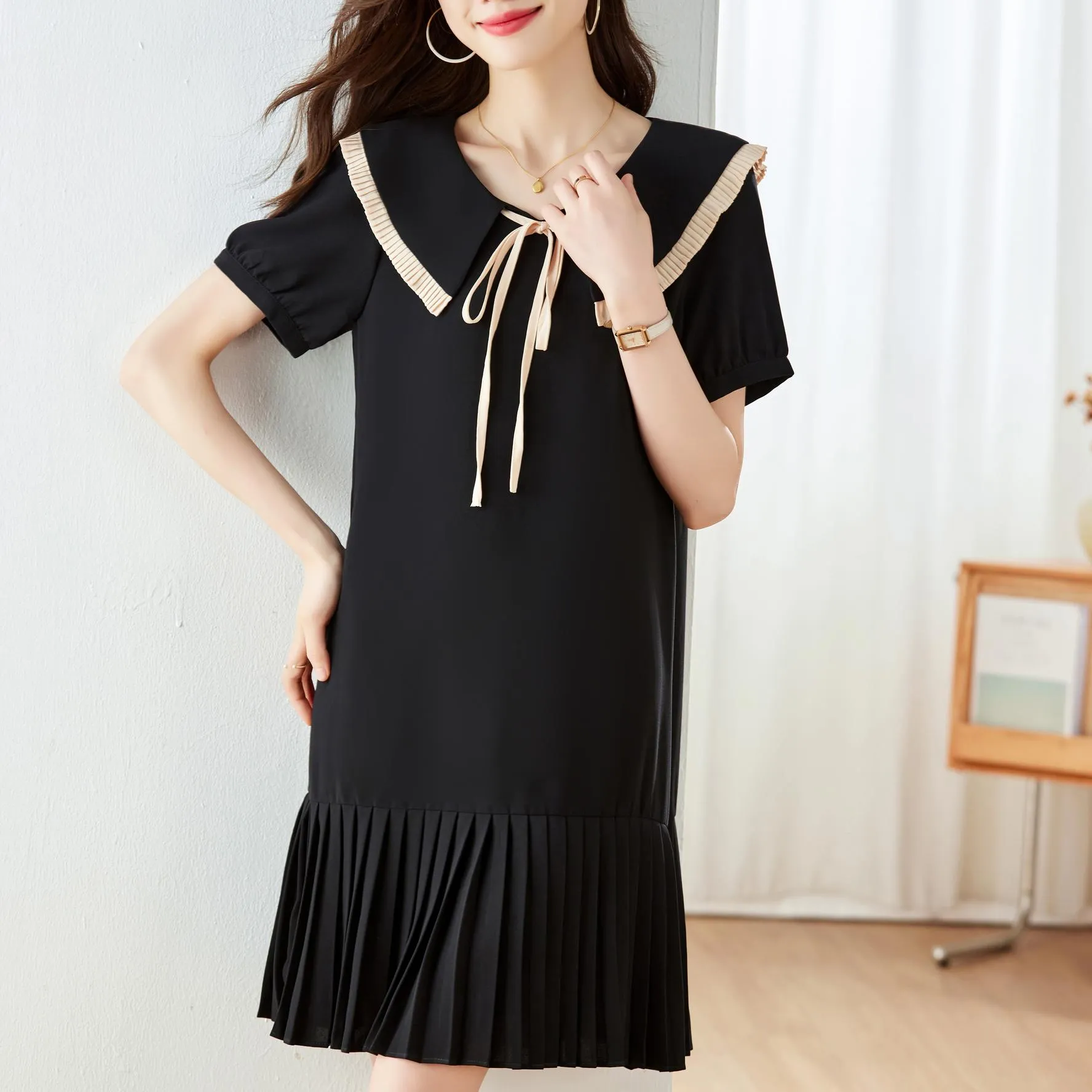 Stylish A-line Dress Featuring a Flattering Design