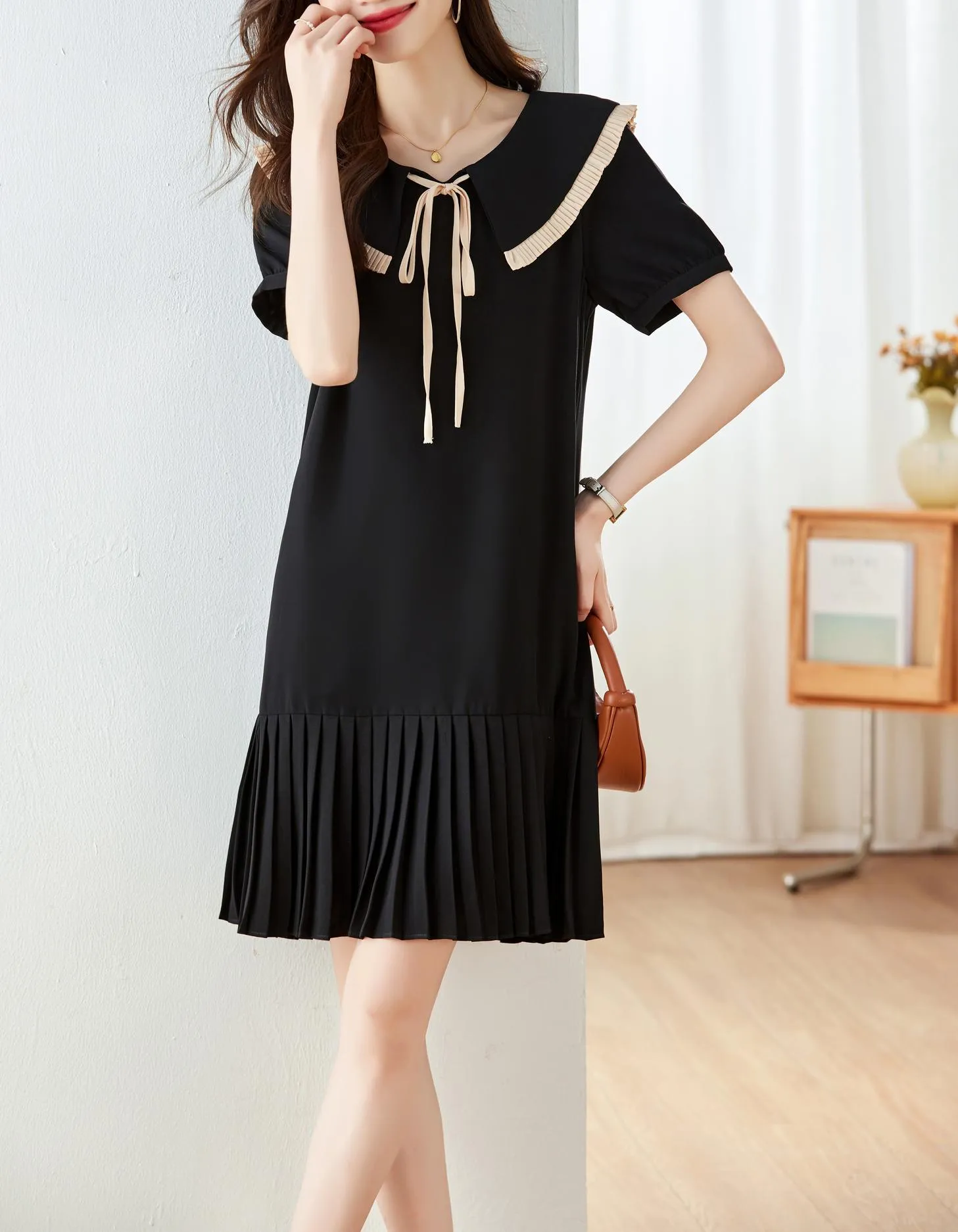 Stylish A-line Dress Featuring a Flattering Design