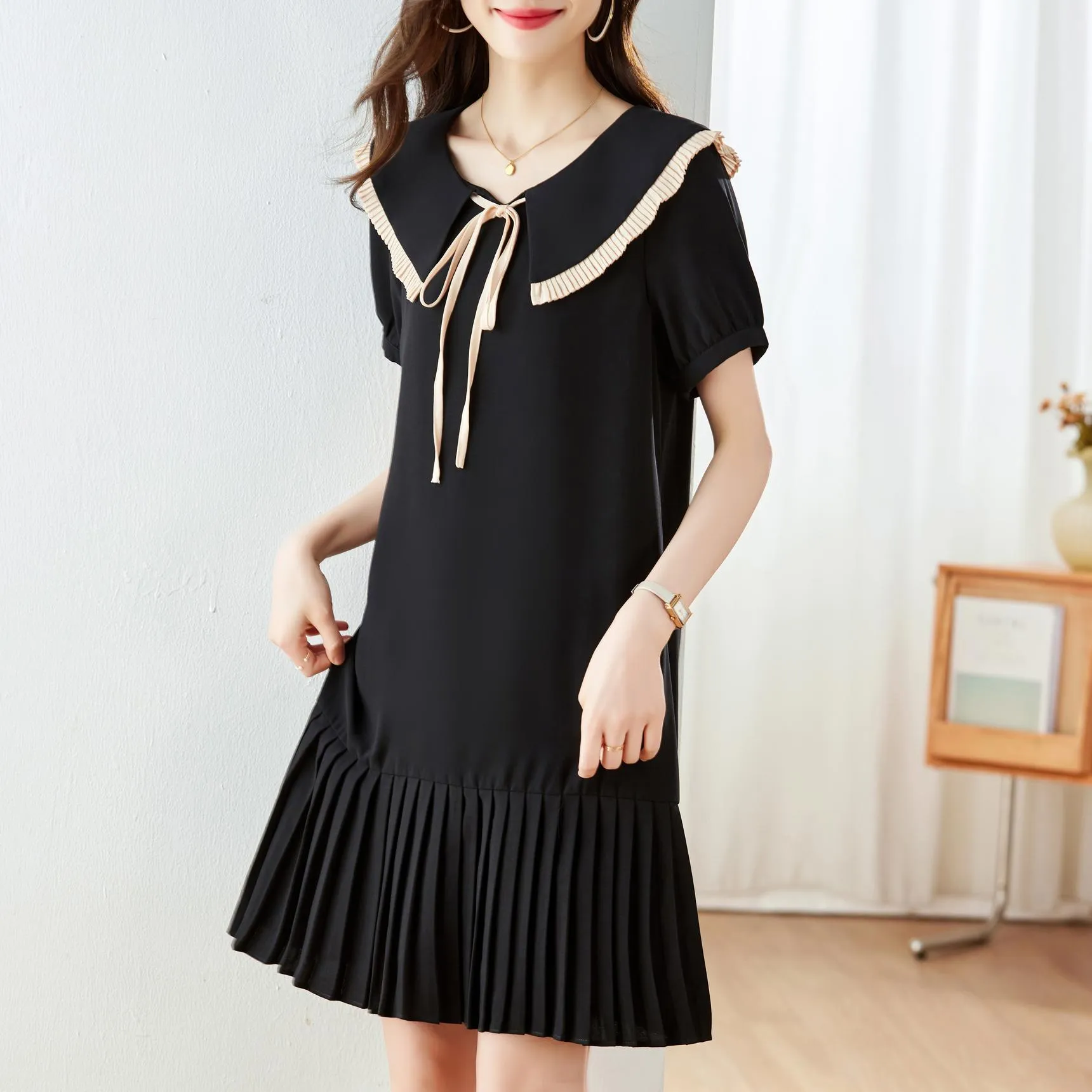 Stylish A-line Dress Featuring a Flattering Design