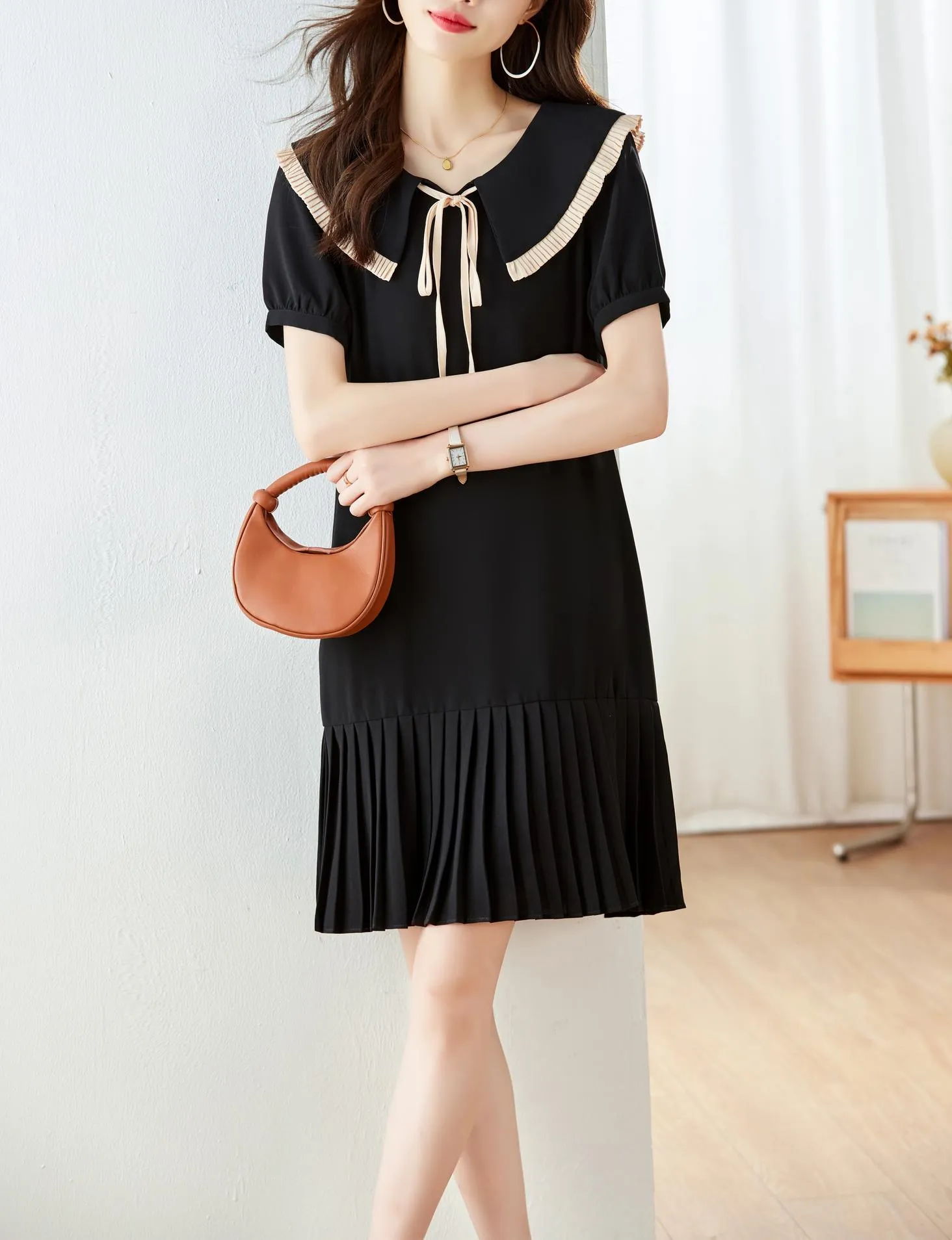 Stylish A-line Dress Featuring a Flattering Design