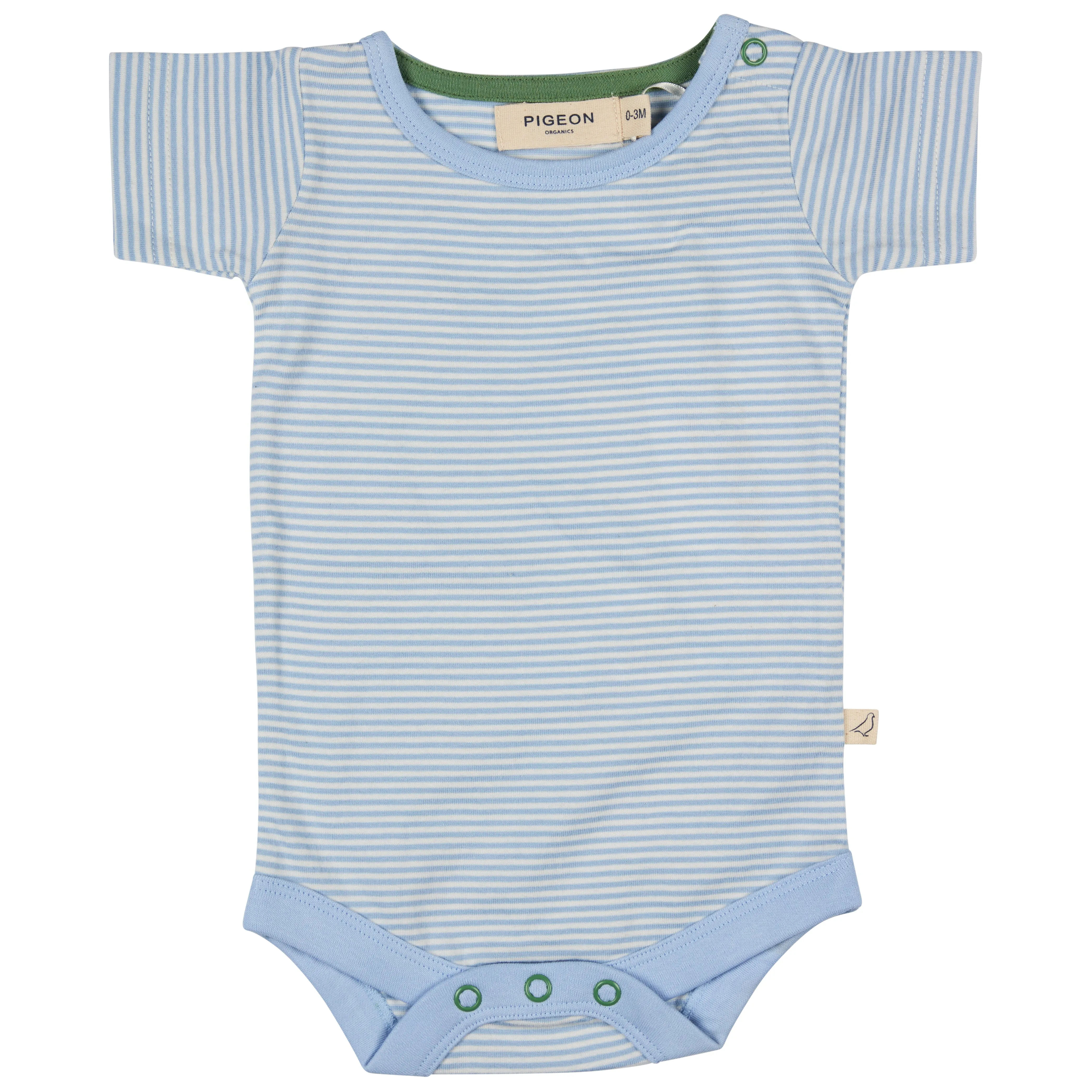 Summer Baby Body | Pale Blue Fine Stripe