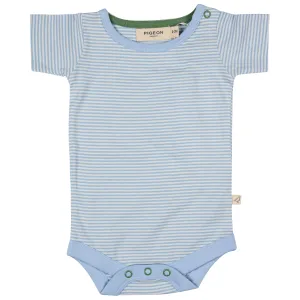 Summer Baby Body | Pale Blue Fine Stripe