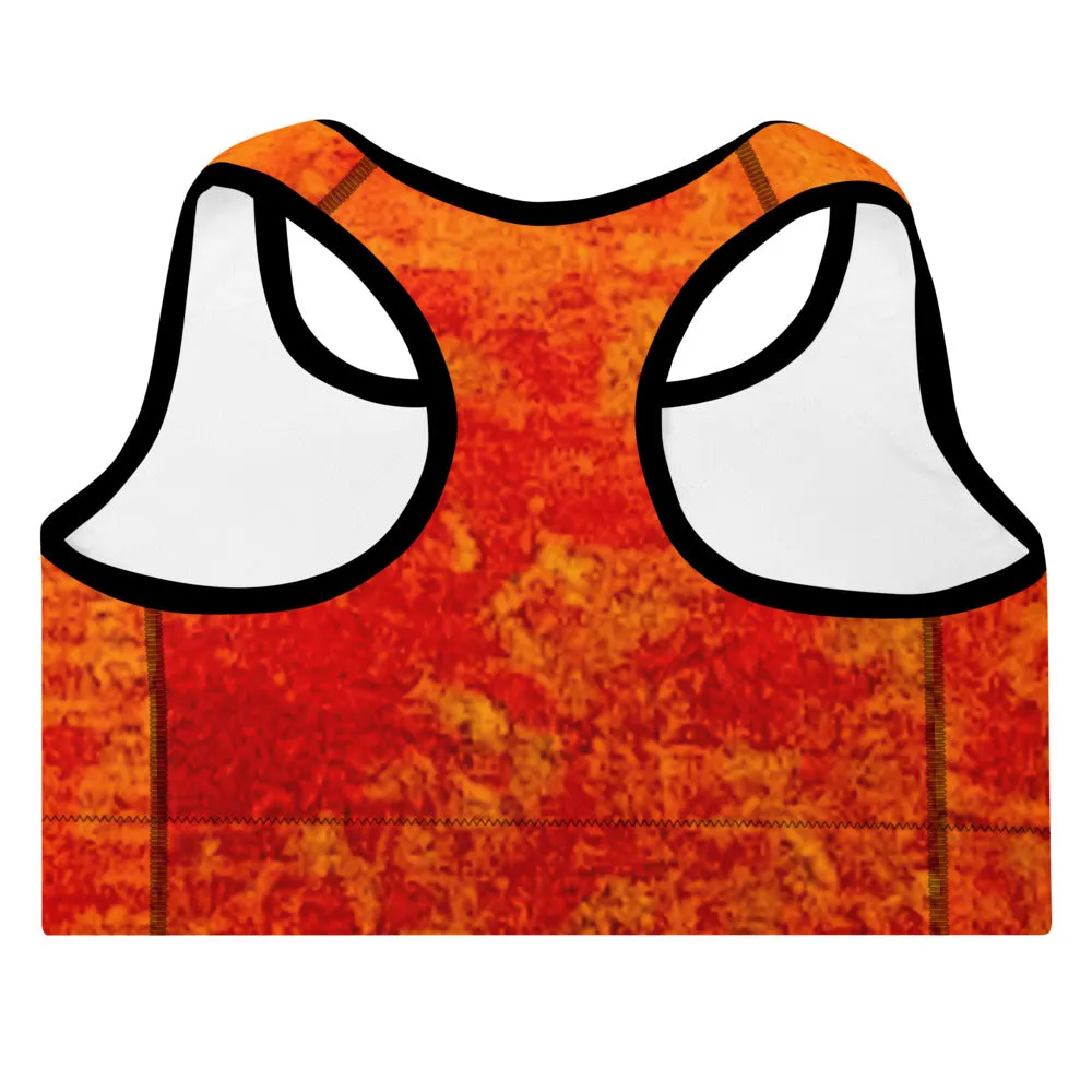 Summer Fire Padded Sports Bra