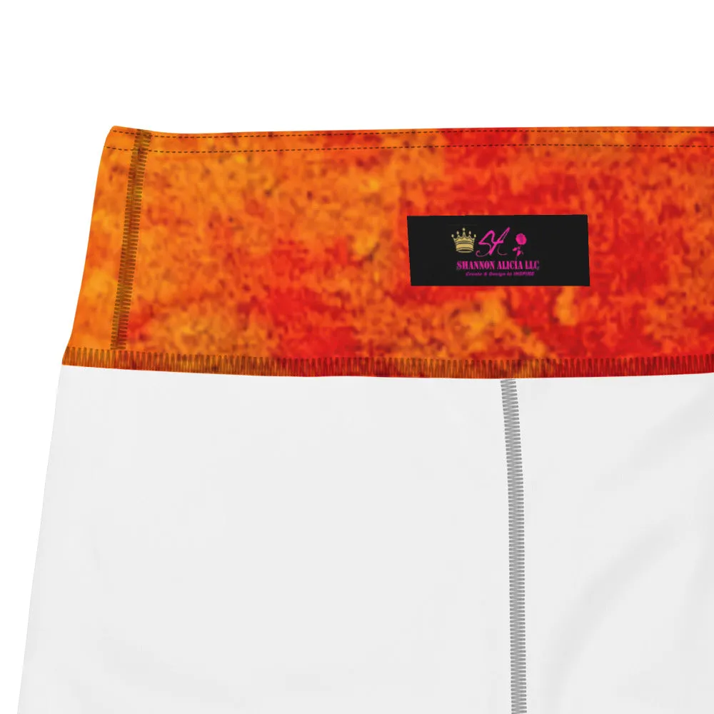 Summer Fire Yoga Capri Leggings