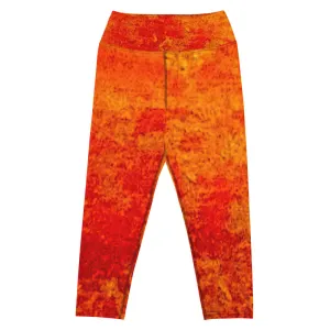 Summer Fire Yoga Capri Leggings