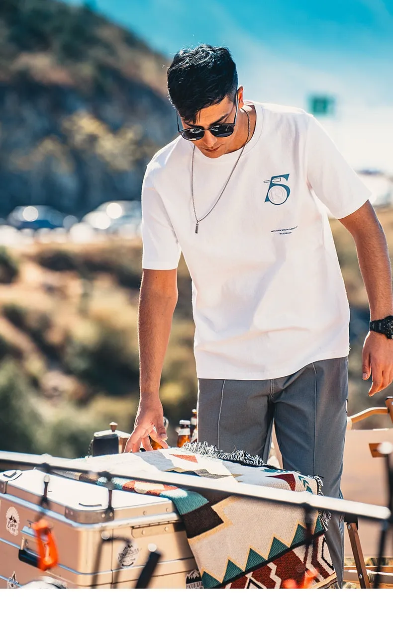 Summer  T-shirt for men cotton casual short-sleeved