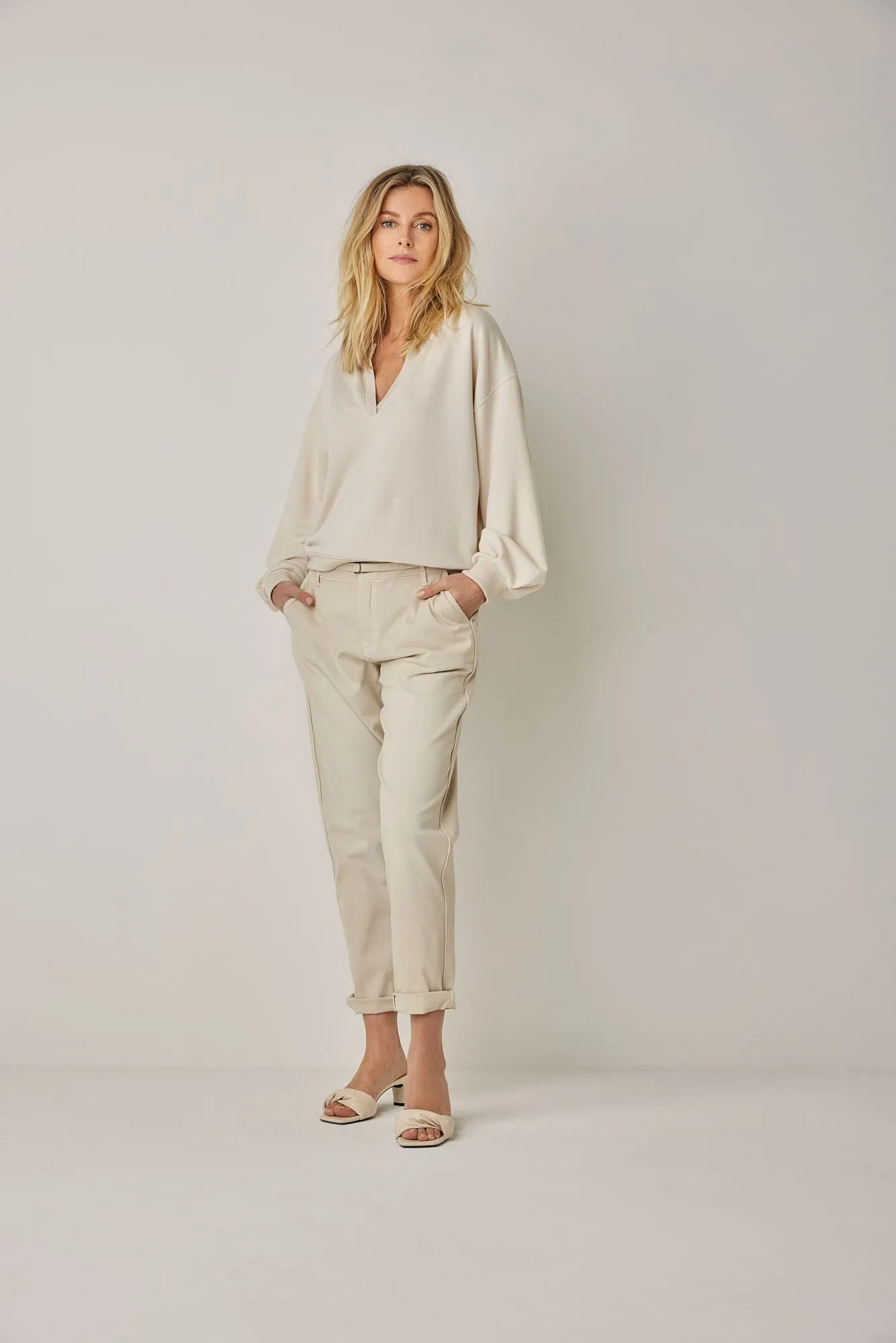 Summum Placket Boxy Pullover