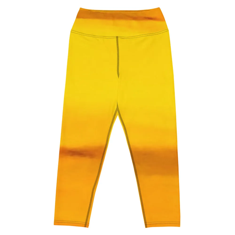 Sunburst Yoga Capri Leggings