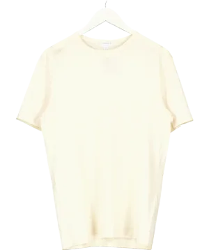 Sunspel Cream Classic T-shirt UK M