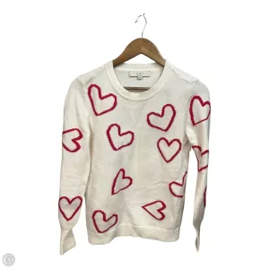 Sweater By Loft In Cream & Red, Size: Xs