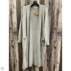 Sweater Cardigan By Loft In Grey, Size: M