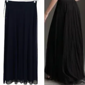 Tadashi Shoji Vintage Black Mesh Overlay Maxi Flowy Skirt Size 10