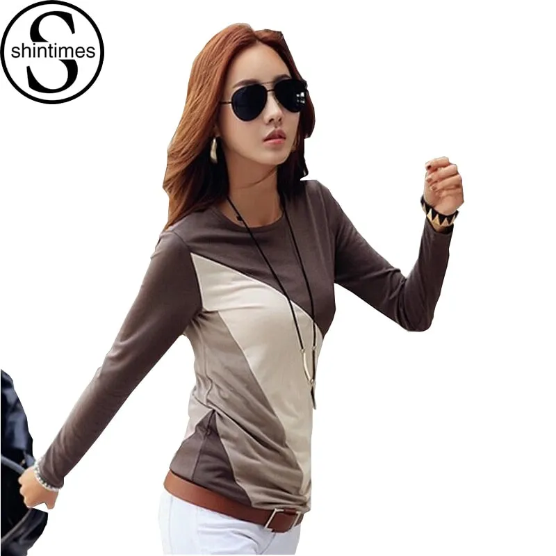 Tee Shirt Femme T Shirt Women Long Sleeve Cotton Tshirt Kawaii Korean Clothing Womens Tops 2018 Big Size T-Shirt Camisetas Mujer