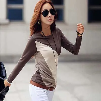 Tee Shirt Femme T Shirt Women Long Sleeve Cotton Tshirt Kawaii Korean Clothing Womens Tops 2018 Big Size T-Shirt Camisetas Mujer