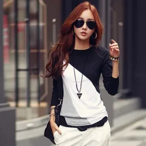 Tee Shirt Femme T Shirt Women Long Sleeve Cotton Tshirt Kawaii Korean Clothing Womens Tops 2018 Big Size T-Shirt Camisetas Mujer