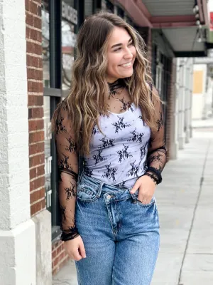 The Gentry Lace Top - Black
