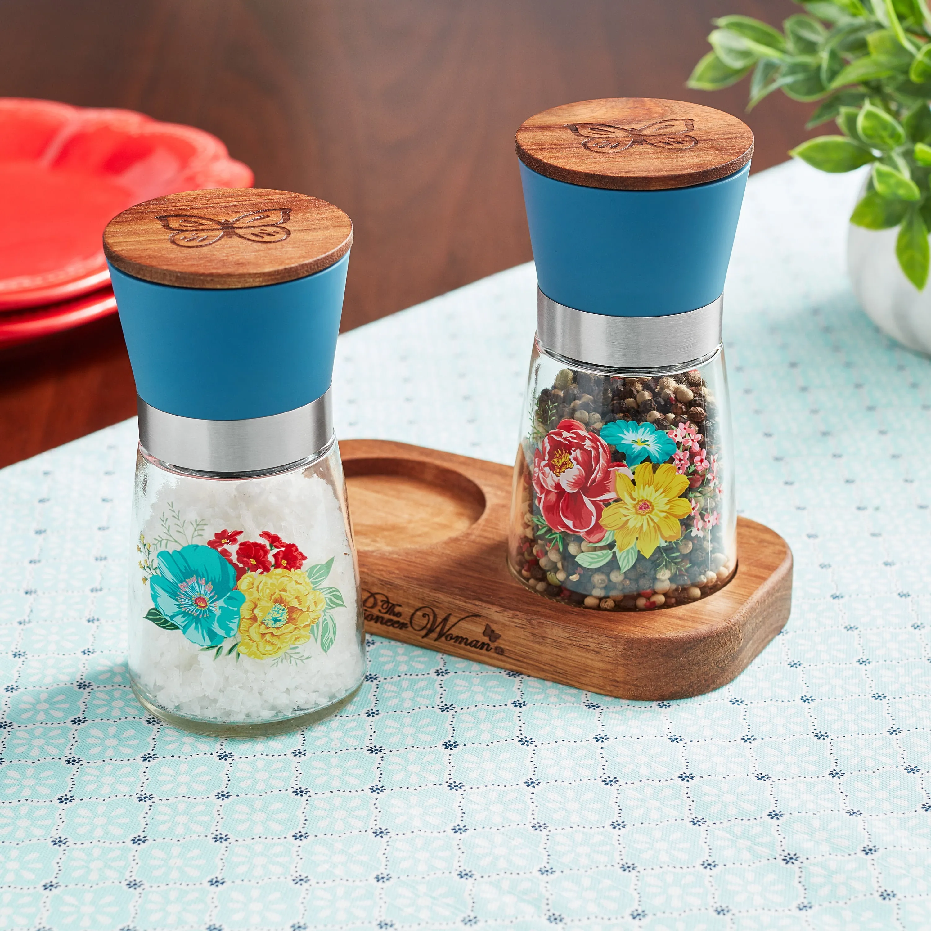 The Pioneer Woman Sweet Romance 3-Piece Salt & Pepper Grinder Set *FREE SHIPPING
