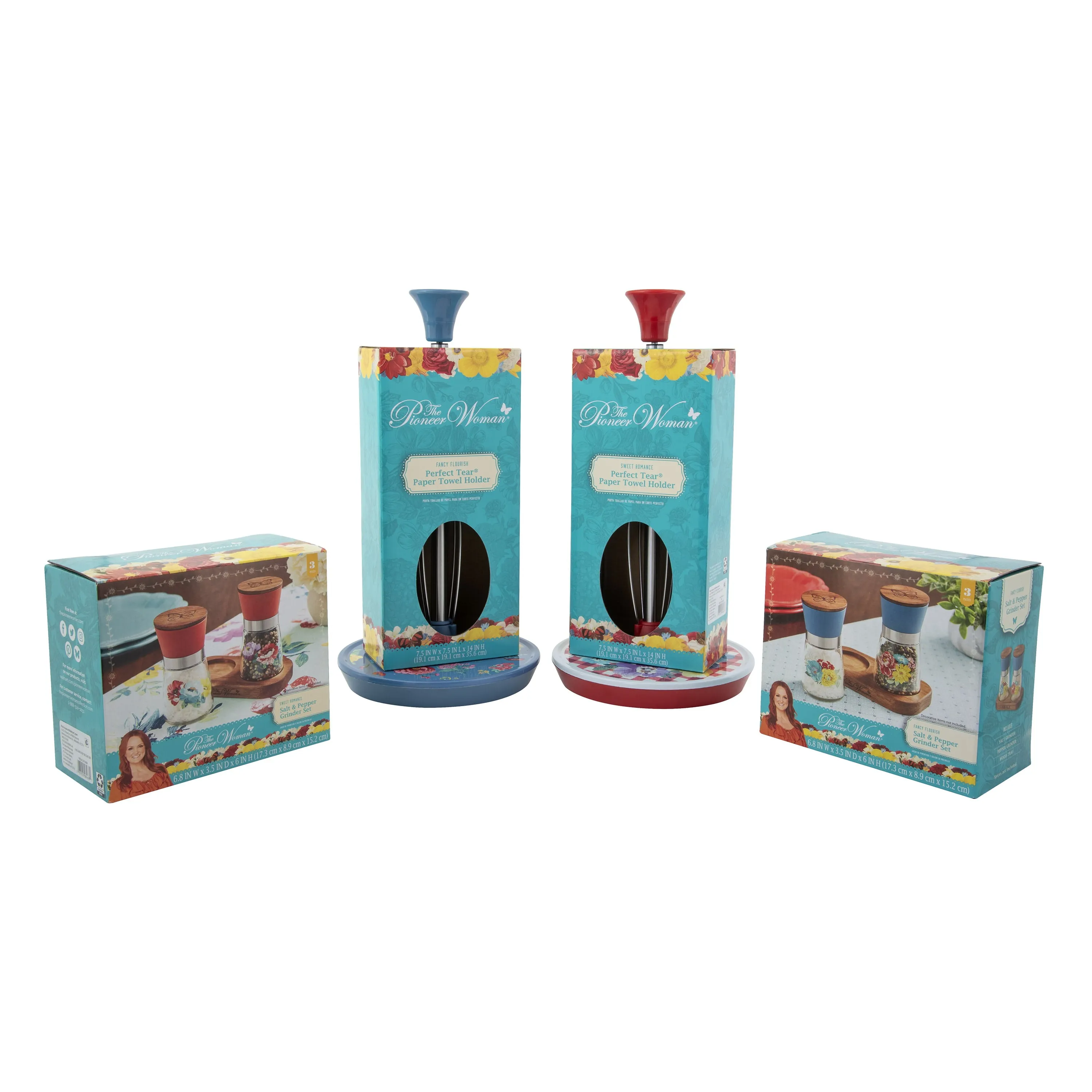 The Pioneer Woman Sweet Romance 3-Piece Salt & Pepper Grinder Set *FREE SHIPPING