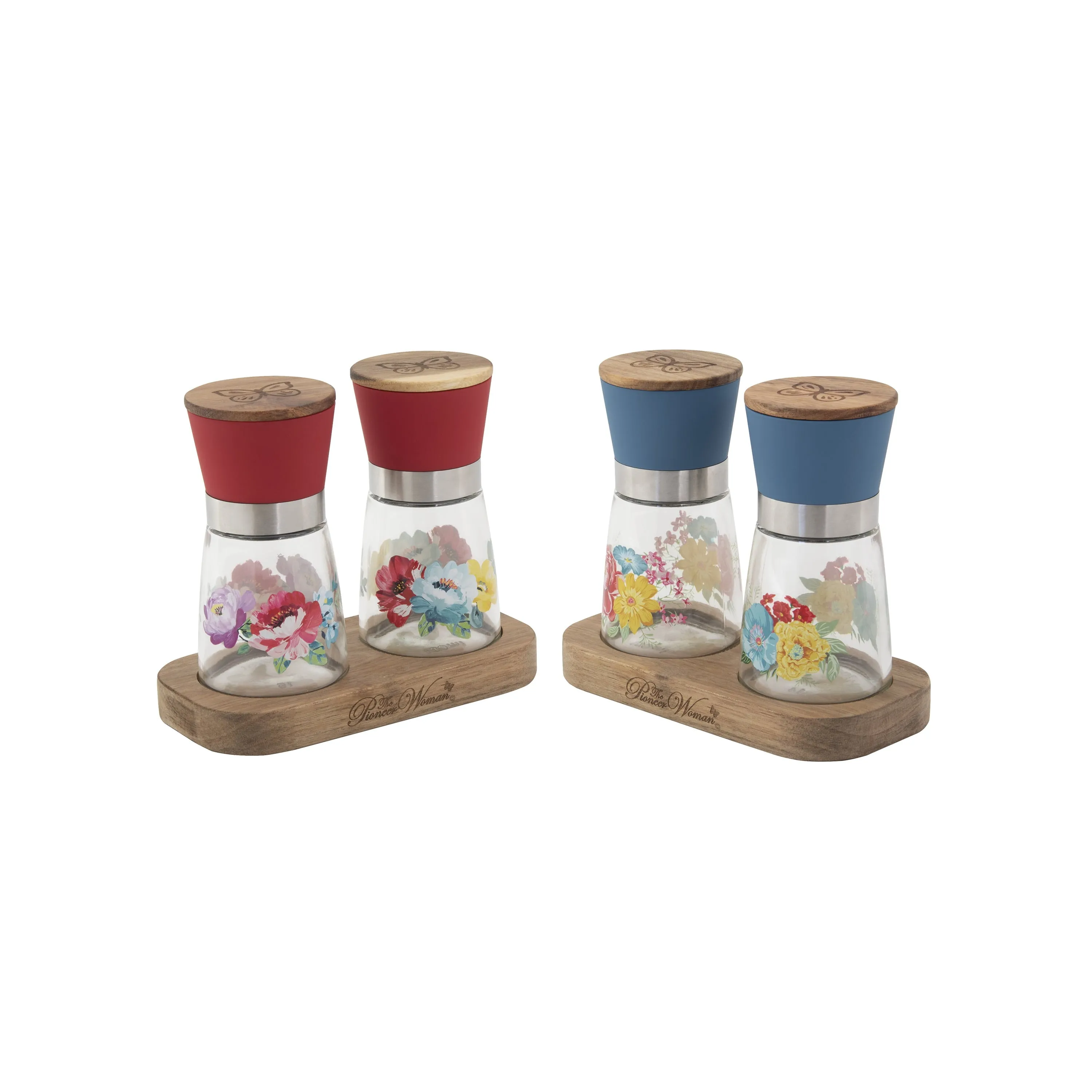 The Pioneer Woman Sweet Romance 3-Piece Salt & Pepper Grinder Set *FREE SHIPPING