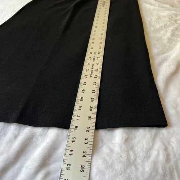 The Territory Ahead Womens Size 10P Black Solid 100% Wool Straight Midi Skirt