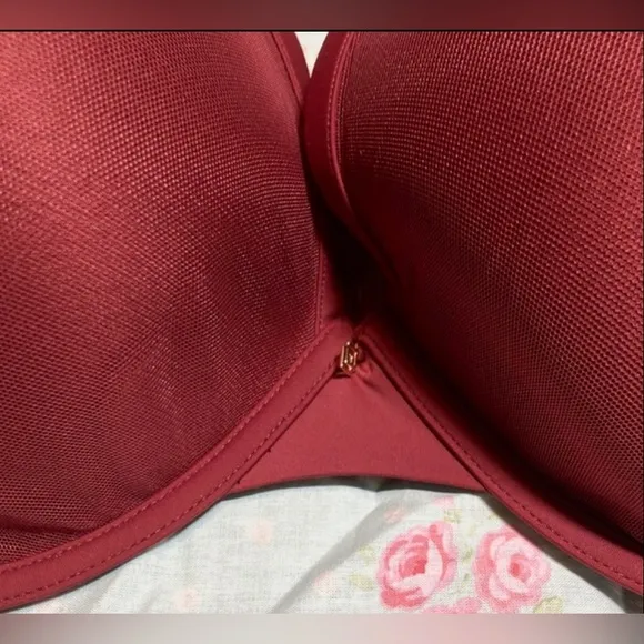 ThirdLove 24/7 Classic Uplift Plunge Bra Deep V Cut Burgundy color Size 3D 38F