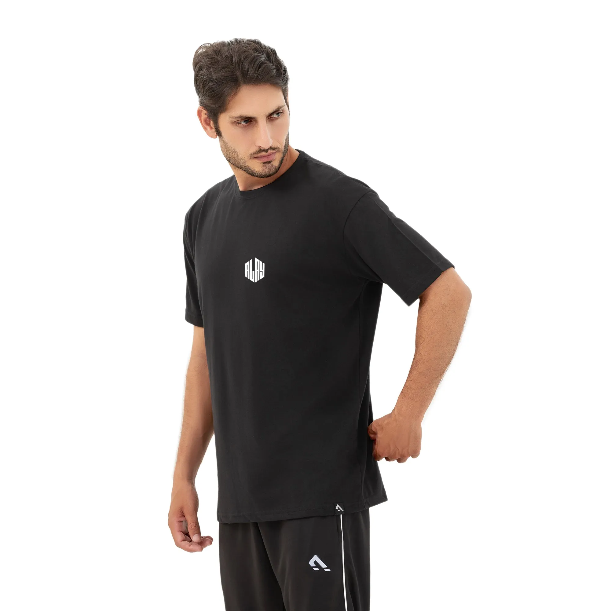 Thunder Oversize Badge Tee - Black