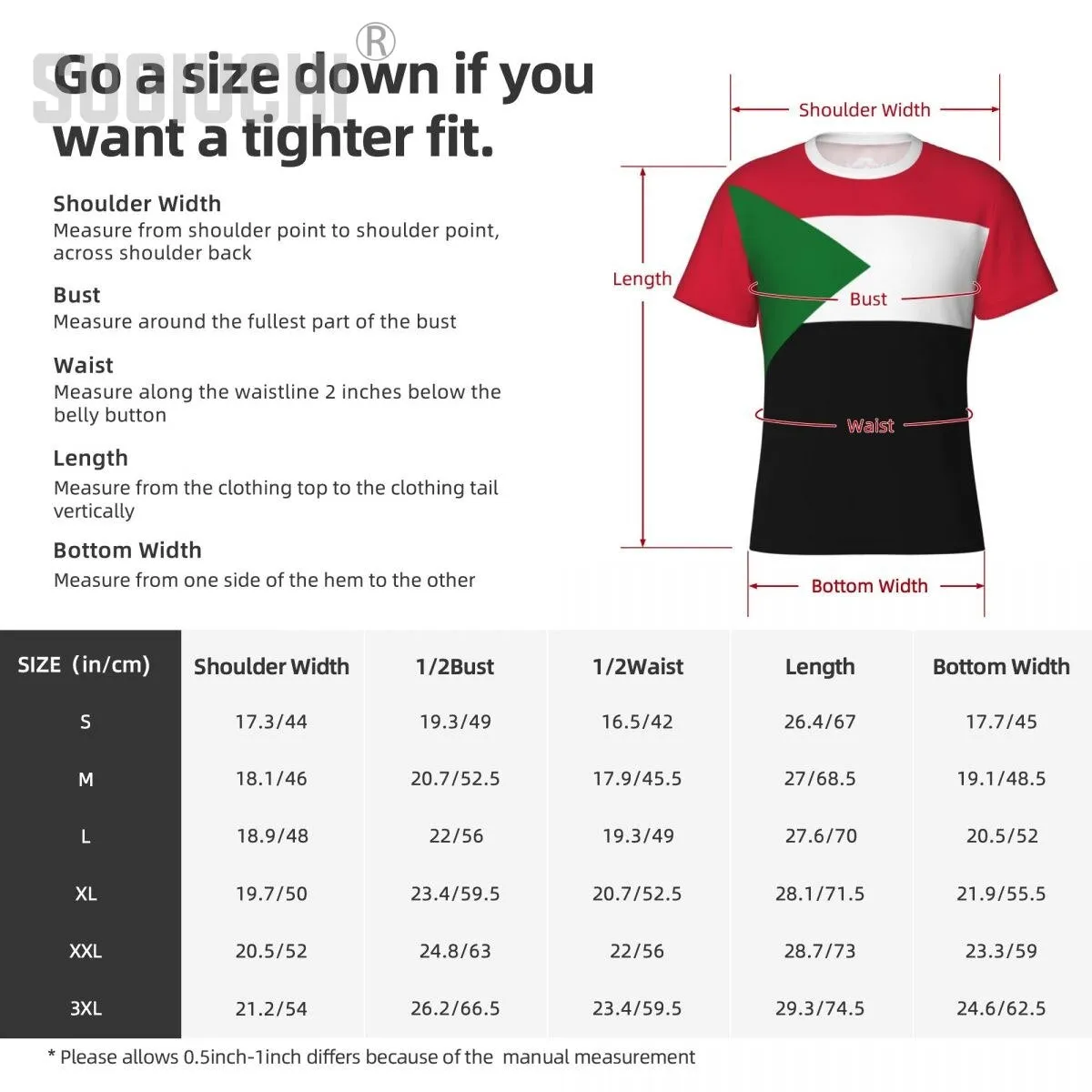 Tight Sports T-shirt Sudan Flag Sudanese 3D For Men Women