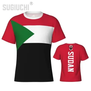 Tight Sports T-shirt Sudan Flag Sudanese 3D For Men Women