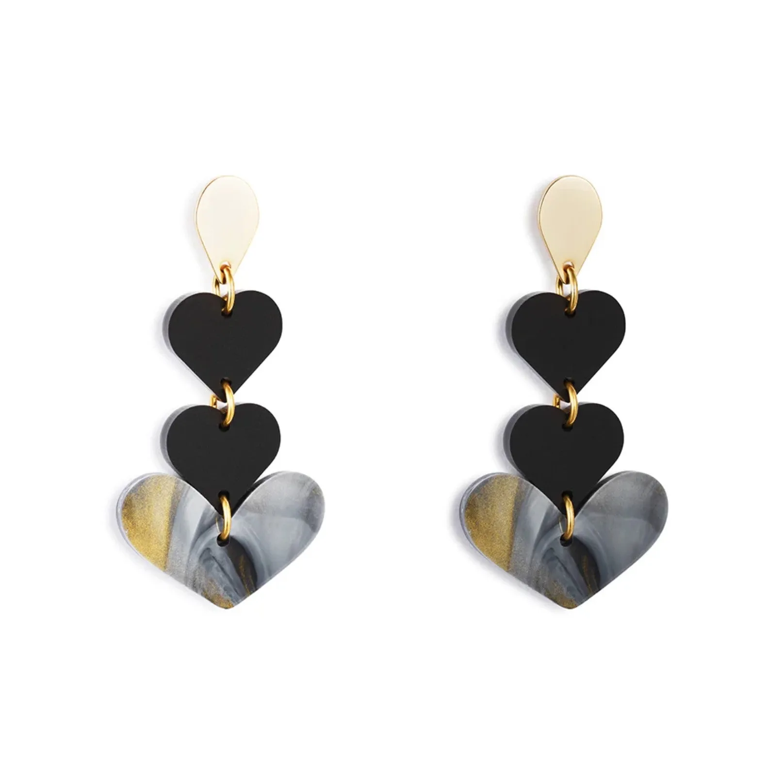 Toolally Heart Drop Earrings