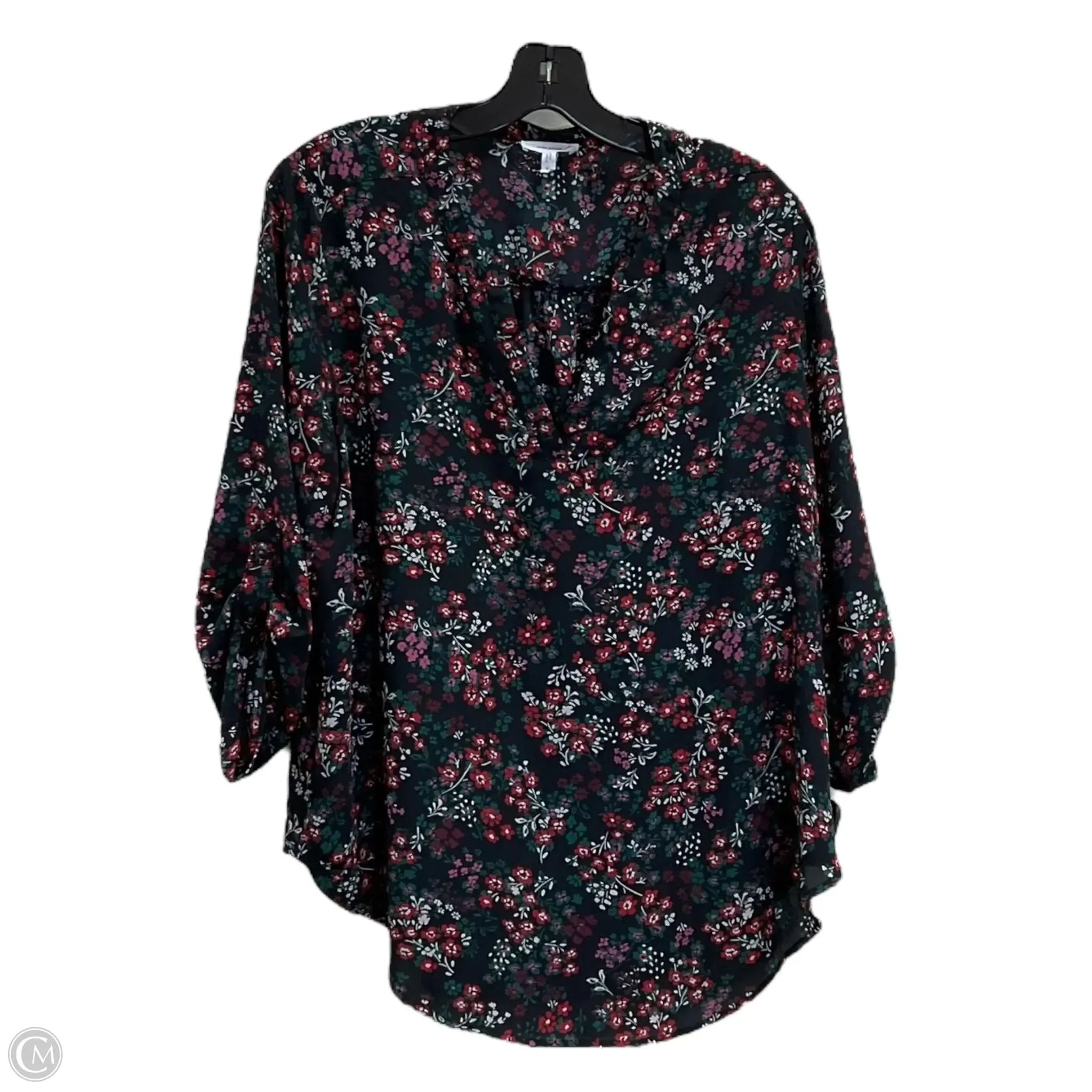 Top 3/4 Sleeve By Maurices In Black, Size: L