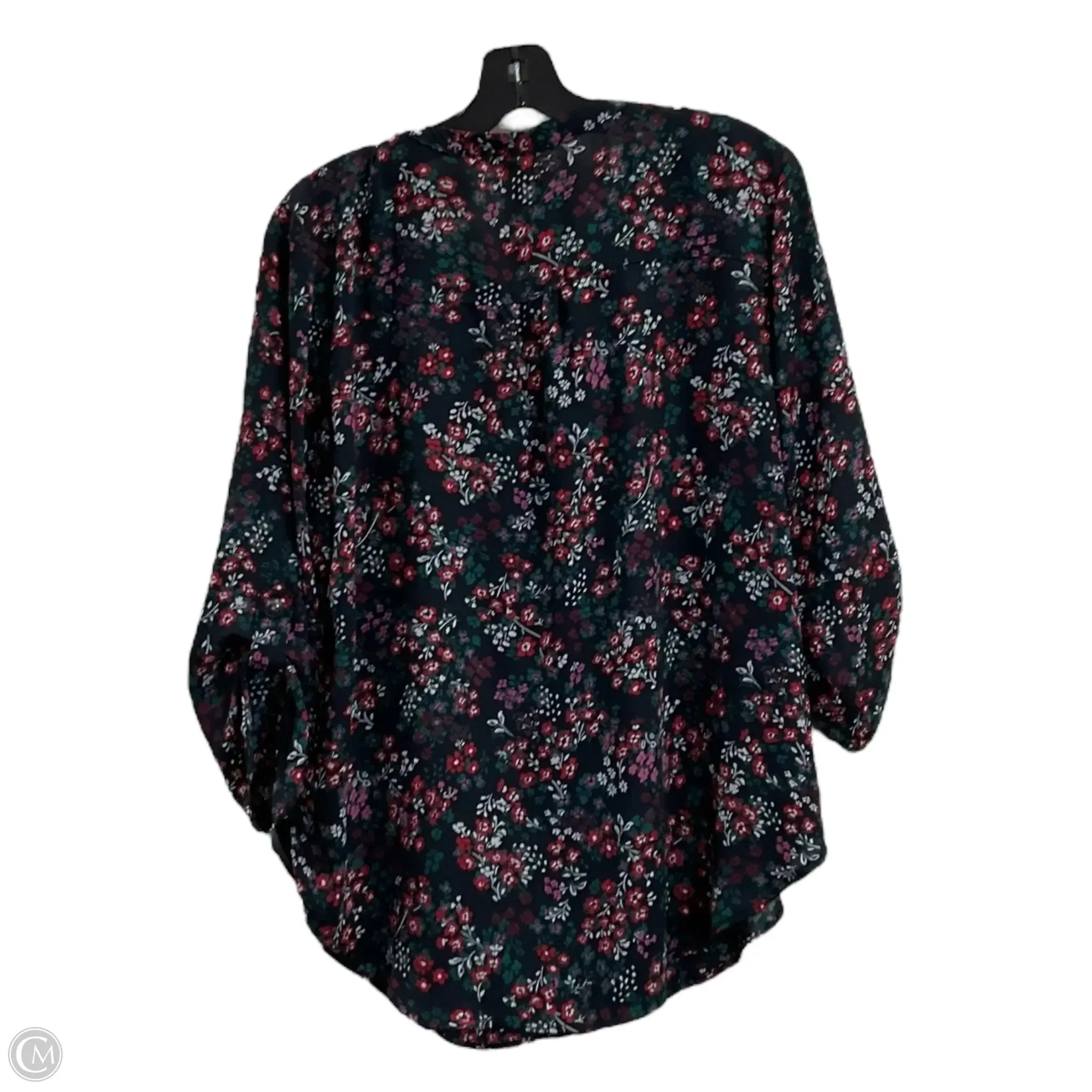 Top 3/4 Sleeve By Maurices In Black, Size: L