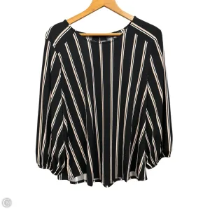 Top Long Sleeve By Adrianna Papell In Striped Pattern, Size: Xl